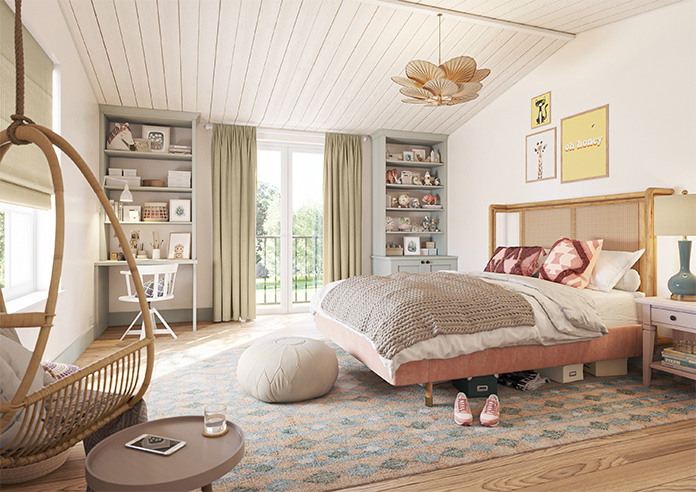 Delicate Chevron, Sunbeam - Made to Measure Curtains - Image 8